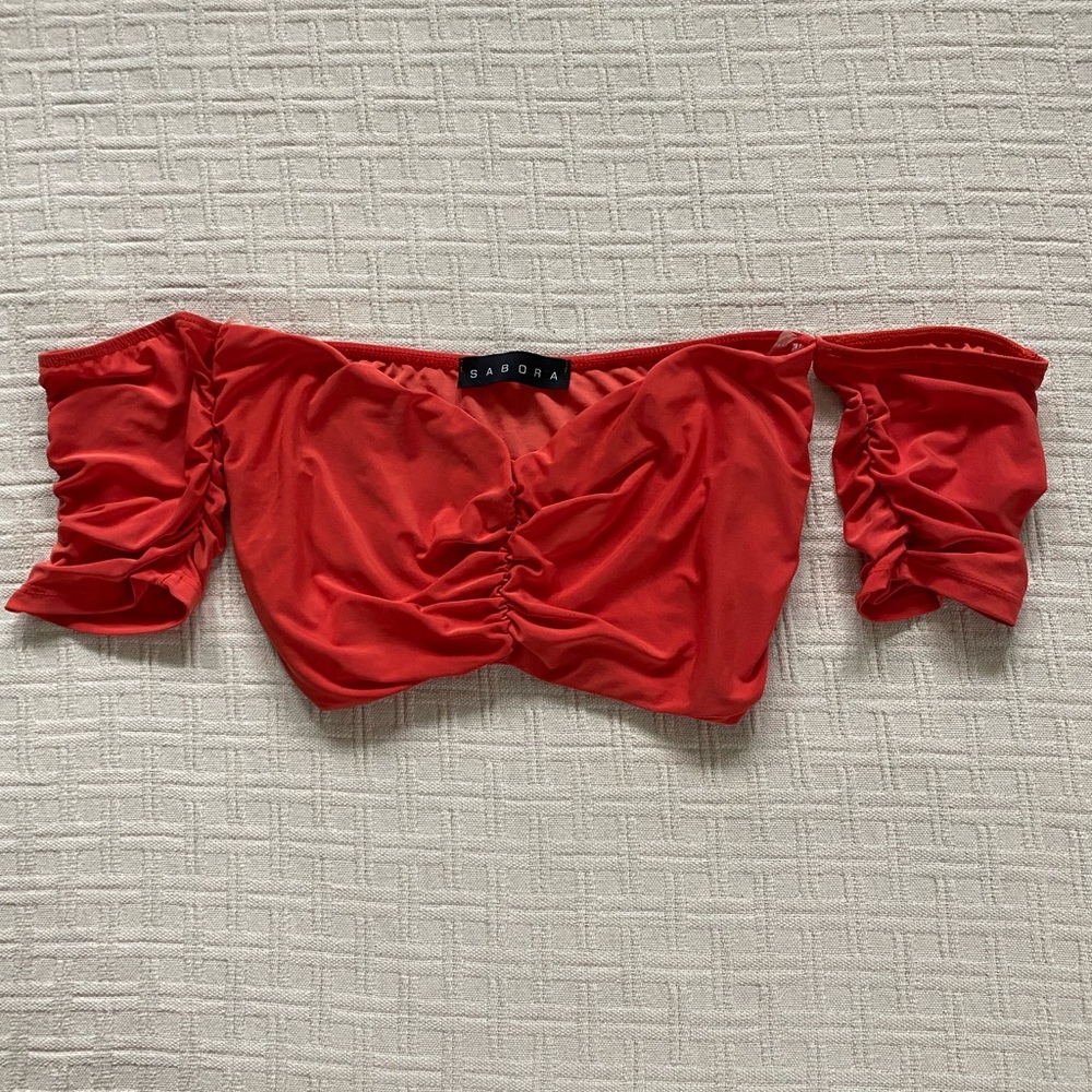 Sabora orange crop top.